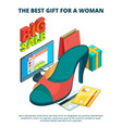 shoe market concept 3d of male vector image