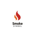 initial ss smoke fire flame torch burn logo design vector image
