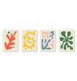 set of 4 matisse inspired wall art posters vector image vector image