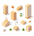set of isometric skyscrapers vector image vector image