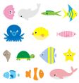 under water sea life vector image