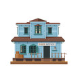 western wild west post office texas town building vector image vector image