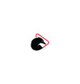 crow logo icon vector image vector image