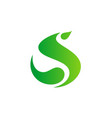 letter s abstract green logo vector image vector image
