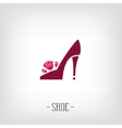 stylized womens shoes logo shoe store vector image