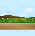 empty nature landscape scene with sky blur vector image