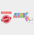 massachusetts state map population people vector image