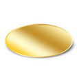 oval gold plates for web background design vector image vector image