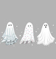 seamless pattern with cute ghosts in a vintage vector image