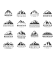 mountain icons set vector image