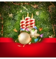 candles and christmas ornaments eps 10 vector image vector image