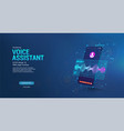 voice assistant in smartphone application 3d vector image vector image