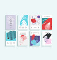 collection of creative universal trendy cards vector image