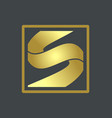 letter s gold company logo vector image vector image