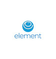 modern simple blue letter e for element molecule vector image