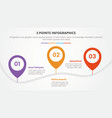 3 points or stages infographic concept with right vector image