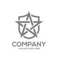 star and shield logo design concept template vector image vector image