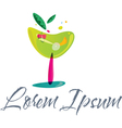 cocktail logo vector image vector image