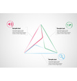 infographic consists of three triangles from lines vector image