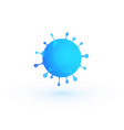 virus 3d blue bacteria vector image
