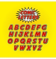comic font alphabet pop art vector image