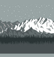 monochrome scene landscape background of far snowy vector image