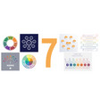 seven templates for modern infographic 7 positions vector image