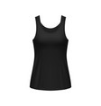 woman black sleeveless tank top front view vector image