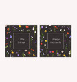 flower cards floral frames with field and meadow vector image vector image