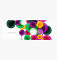 overlapping circles design background vector image