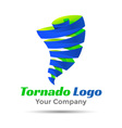 tornado colorful 3d volume logo design corporate vector image