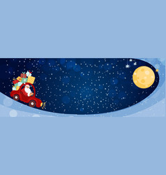 christmas banner with place for text santa claus vector image vector image