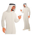 arab man checking his phone isolated vector image