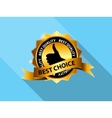 best choice label icon vector image
