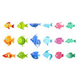 colorful fish set vector image