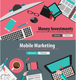 flat design concepts for business planning vector image