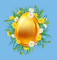 happy easter banner template golden shine vector image vector image
