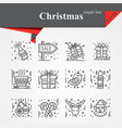 modern of thin line icons set vector image