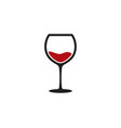 red wine glass vector image