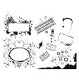 set of grunge elements vector image