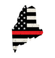 state maine firefighter support flag vector image