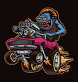 a colorful cartoon hot rod vector image