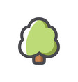 simple tree symbol icon cartoon vector image