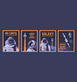 astronaut posters space explorer cosmos vector image