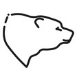 bear head icon linear animal symbol forest vector image