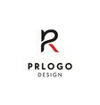 initials letter pr rp monogram logo design vector image