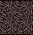 memphis style seamless pattern on black vector image vector image