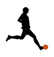 soccer player silhouette vector image