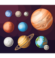 set of planets solar system vector image