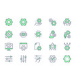 settings line icons include vector image vector image